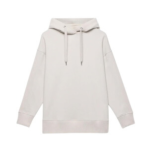 Mint Velvet Cream Cotton Blend Hooded Sweatshirt